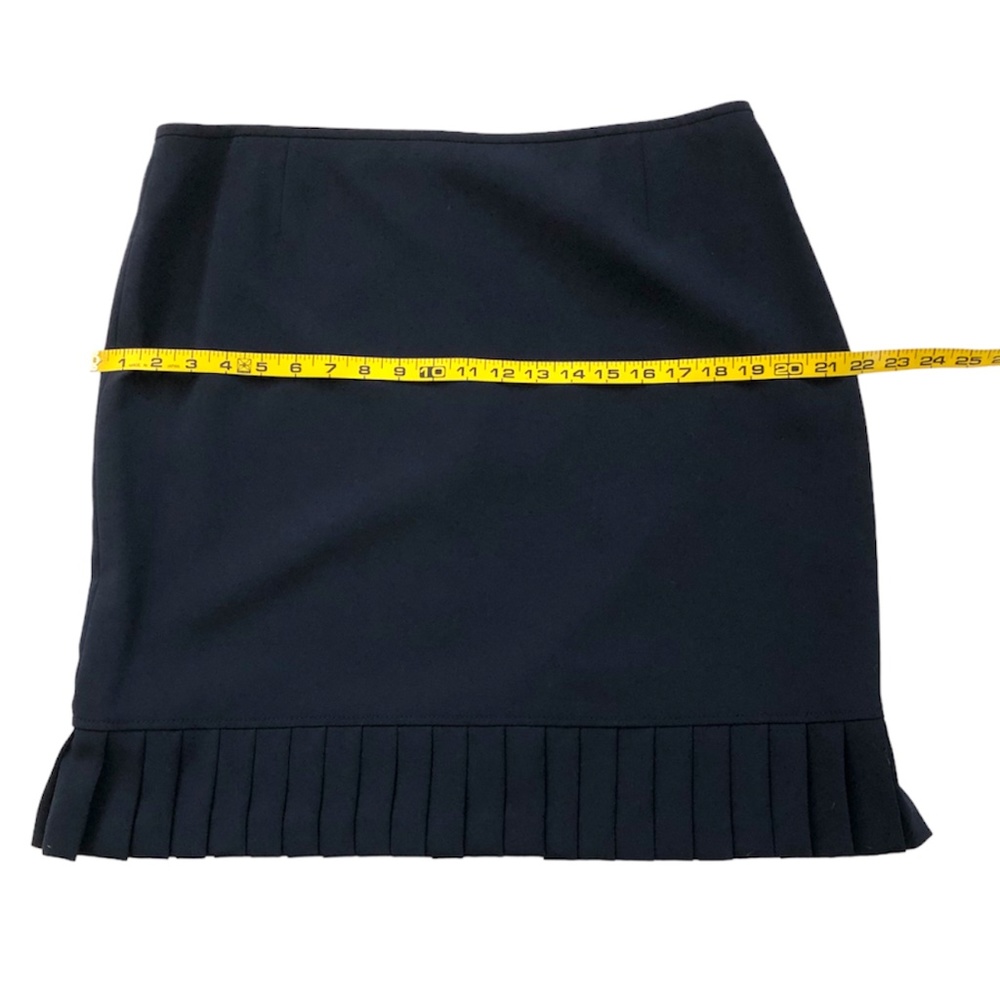 Tahari ASL Navy Blue Short Sleeve Skirt Suit with Pleat Detail Size 14P - Picture 13 of 16